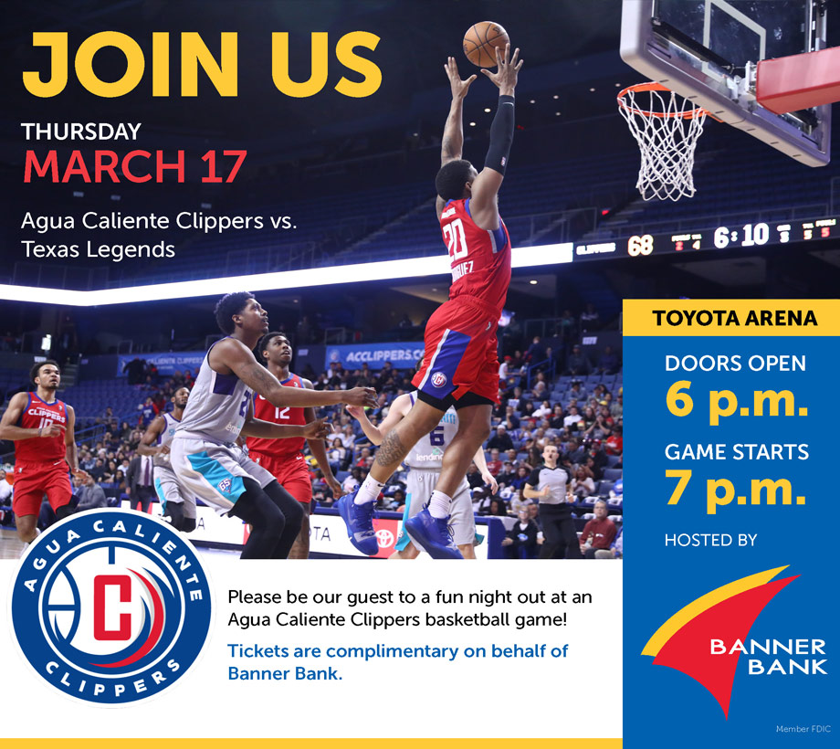 Sponsorship ad for local basketball team